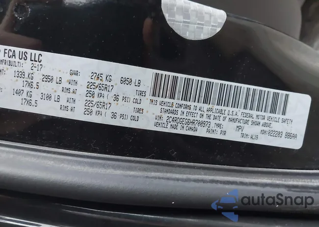 2C4RDGEG6HR700973: 44092342