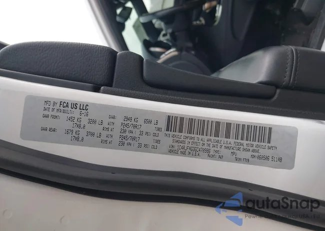 1C4RJFAG3GC470986: 44092452