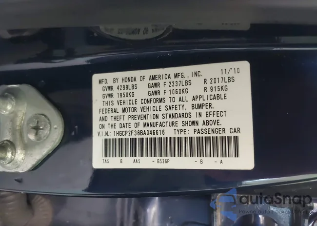 1HGCP2F38BA046616: 44092472