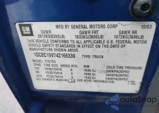 1GCEC19V74Z166339: 44092475