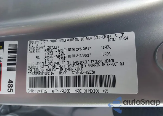 3TMKB5FN3RM003116: 44093567