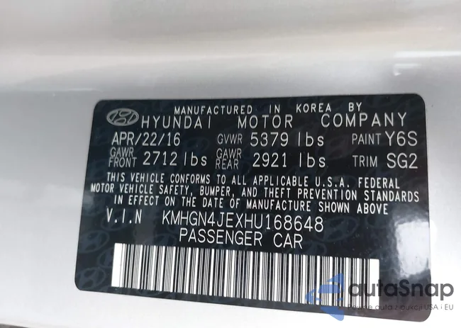 KMHGN4JEXHU168648: 44093603