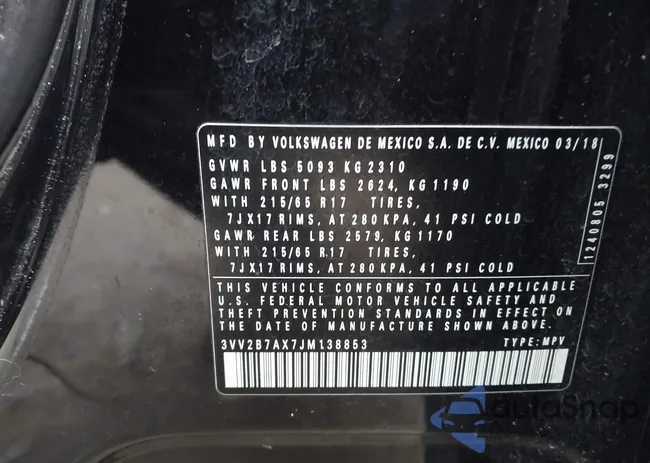 3VV2B7AX7JM138853: 44093681