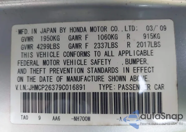 JHMCP26379C016891: 44093766