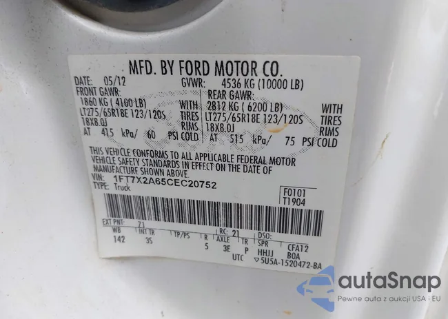 1FT7X2A65CEC20752: 44093804