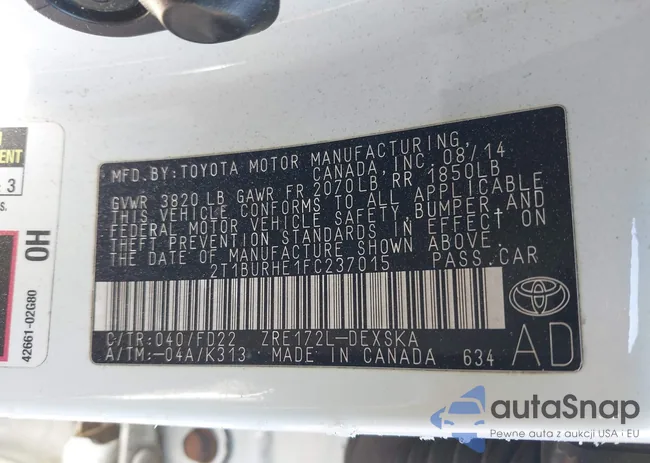 2T1BURHE1FC237015: 44093962