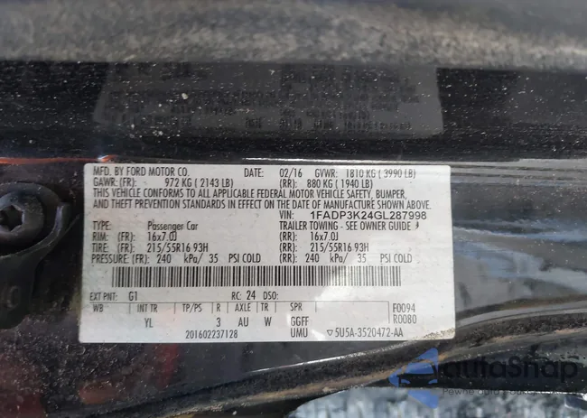 1FADP3K24GL287998: 44094015