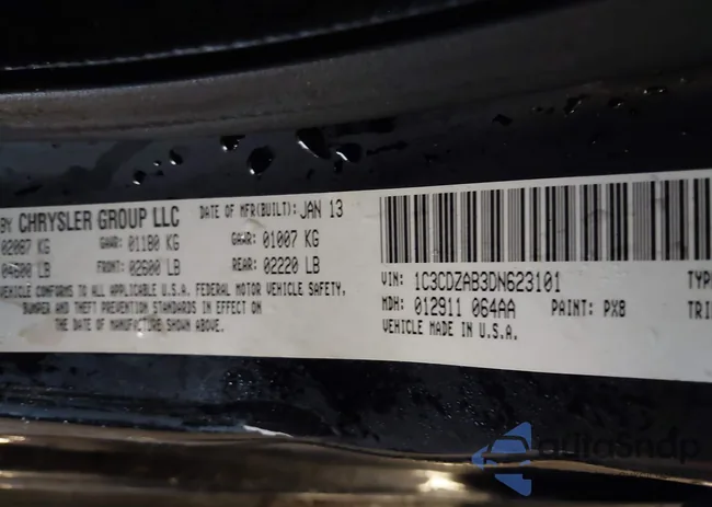 1C3CDZAB3DN623101: 44094030