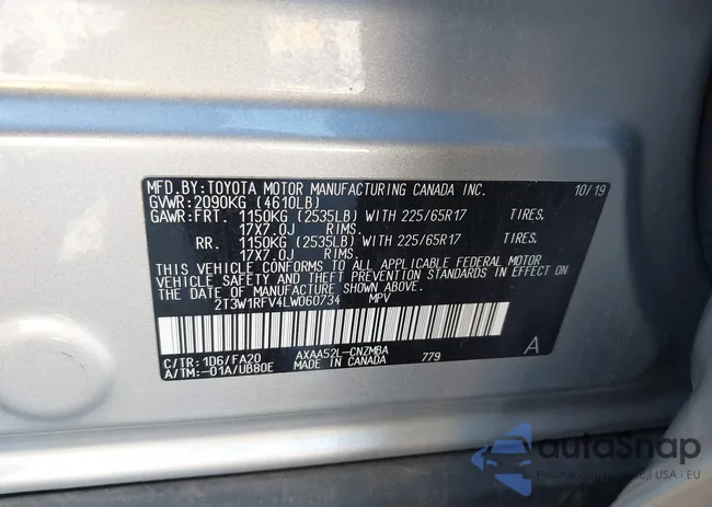 2T3W1RFV4LW060734: 44094064