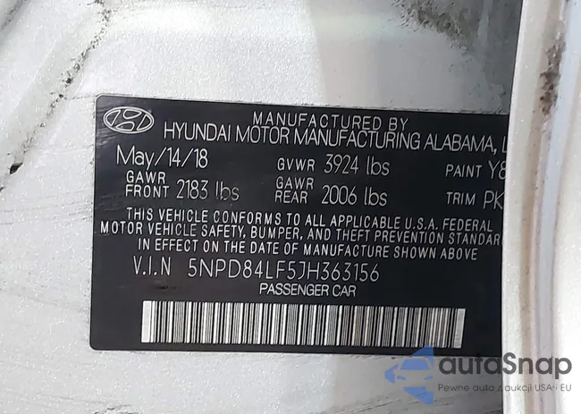 5NPD84LF5JH363156: 44093153