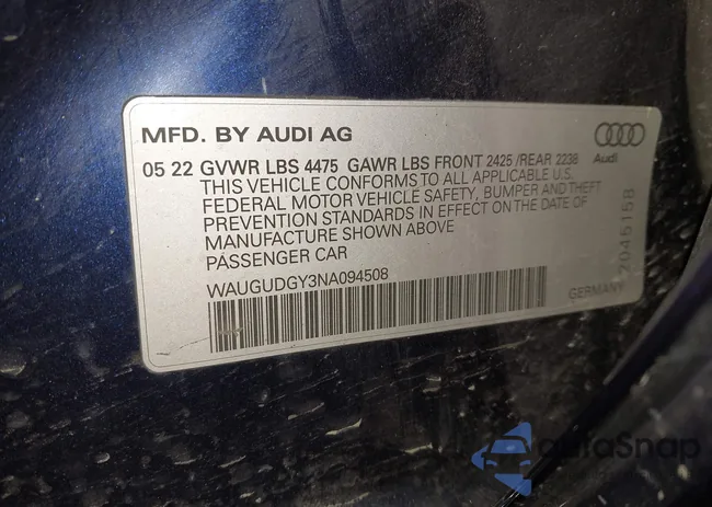 WAUGUDGY3NA094508: 44093155