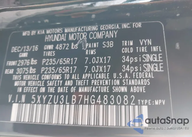 5XYZU3LB7HG483082: 44093212