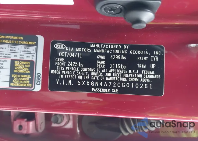 5XXGN4A72CG010261: 44093224