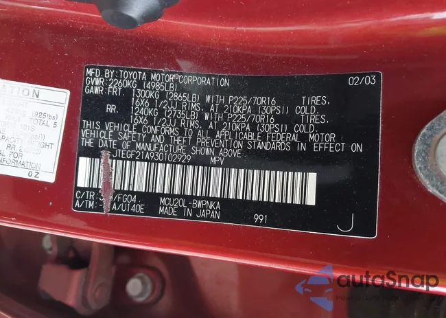 JTEGF21A930102929: 44093382