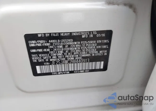 JF2SJAWC2HH440913: 44093509