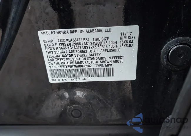 5FNYF6H76HB093982: 44094553