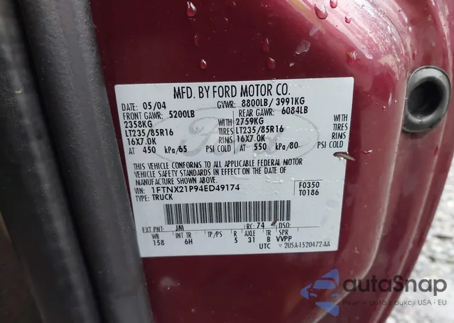 1FTNX21P94ED49174: 44094618