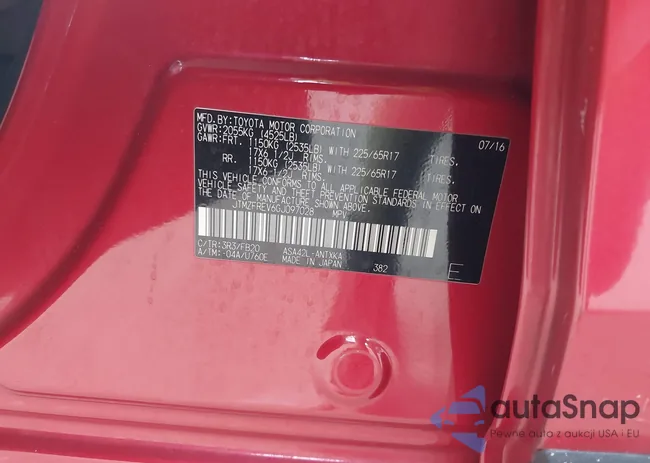 JTMZFREV6GJ097028: 44094630