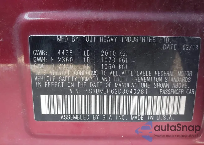 4S3BMBP62D3040281: 44094648