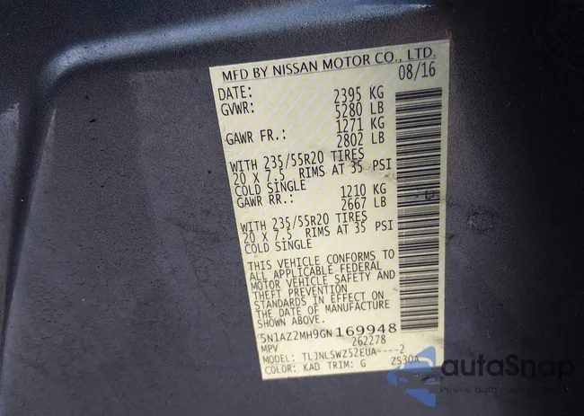 5N1AZ2MH9GN169948: 44094651