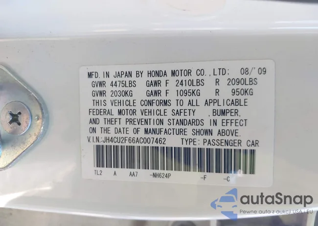 JH4CU2F66AC007462: 44094652