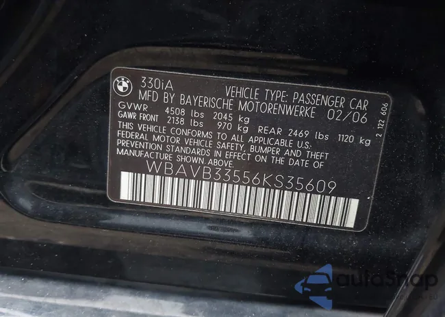 WBAVB33556KS35609: 44094687