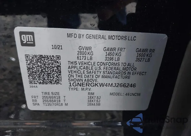 1GNERGKW4MJ266246: 44094692