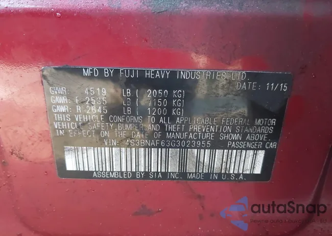 4S3BNAF63G3023955: 44094758