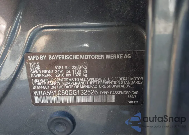 WBA5B1C50GG132526: 44094846