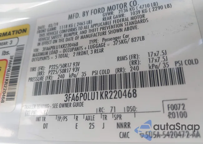 3FA6P0LU1KR220468: 44094889