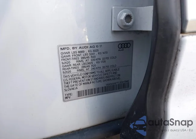 WA1VAAF77JD017945: 44094907