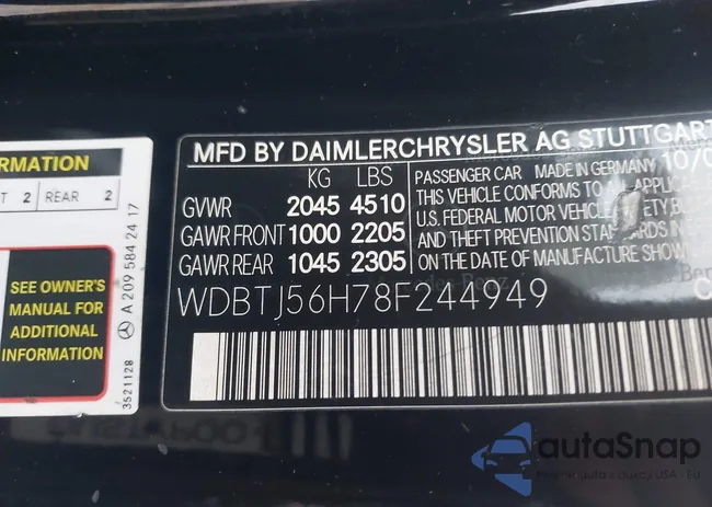 WDBTJ56H78F244949: 44094937