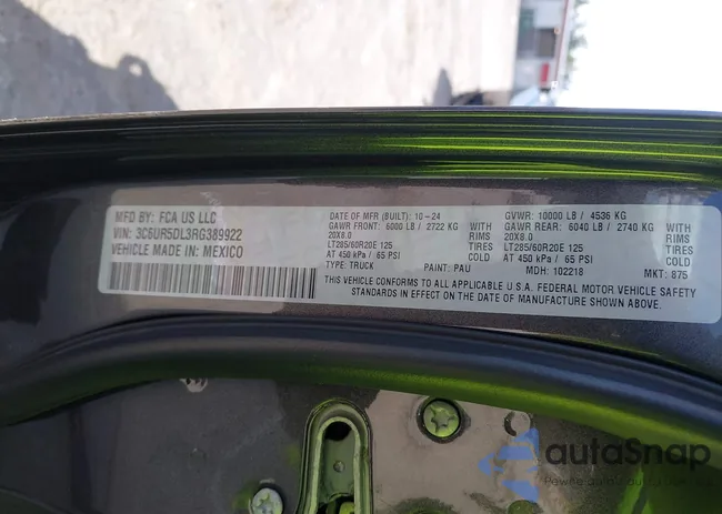 3C6UR5DL3RG389922: 44094942