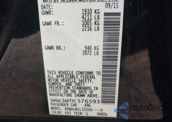 1N4AL3AP7FC576593: 44094972