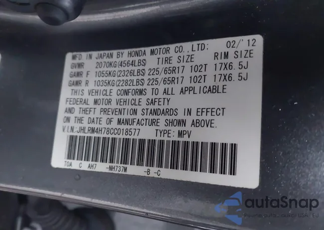 JHLRM4H78CC018577: 44094983