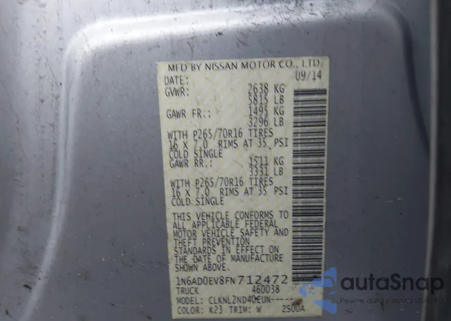 1N6AD0EV8FN712472: 44095101