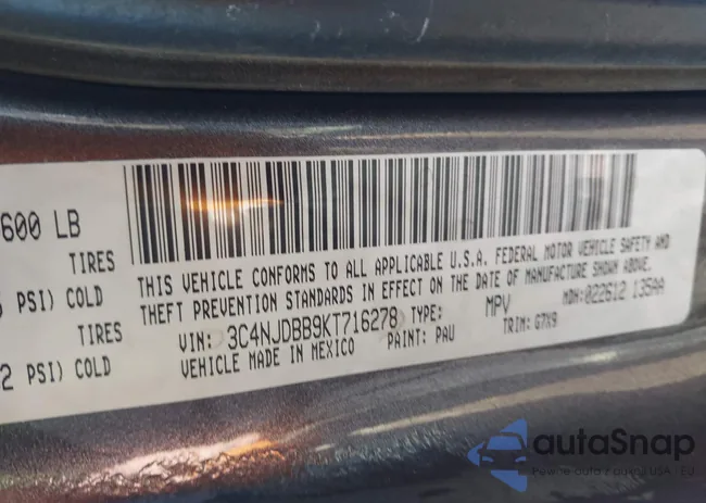 3C4NJDBB9KT716278: 44095121