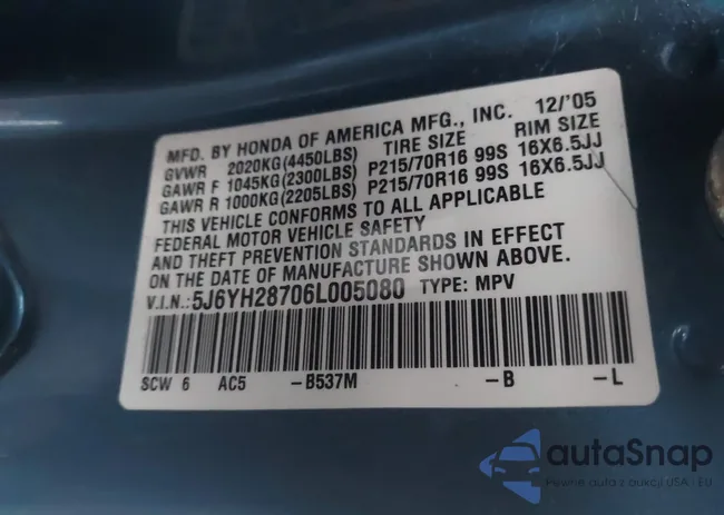 5J6YH28706L005080: 44094177