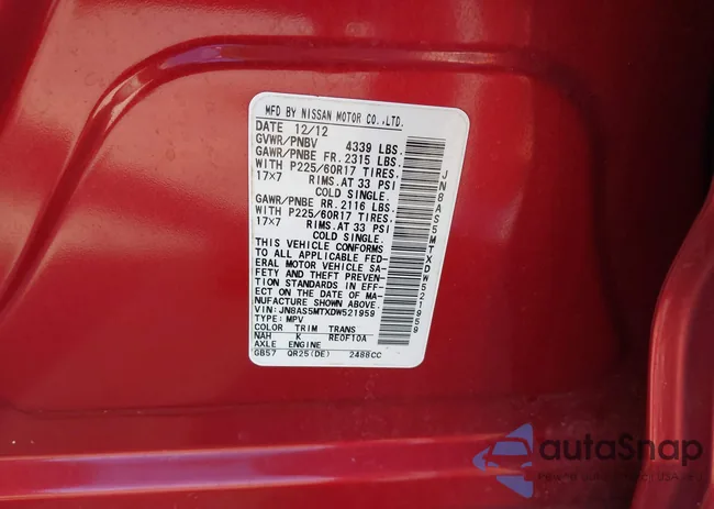 JN8AS5MTXDW521959: 44094188