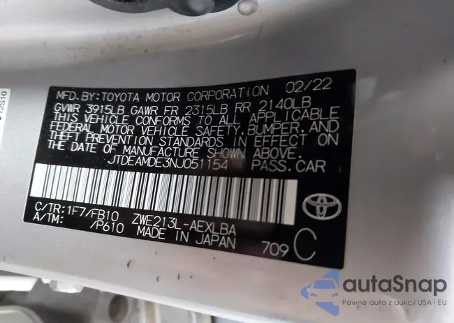 JTDEAMDE3NJ051154: 44094207