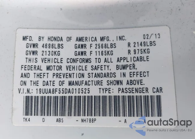 19UUA8F55DA010525: 44094228