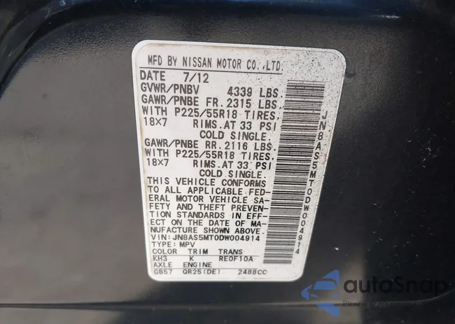 JN8AS5MT0DW004914: 44094343