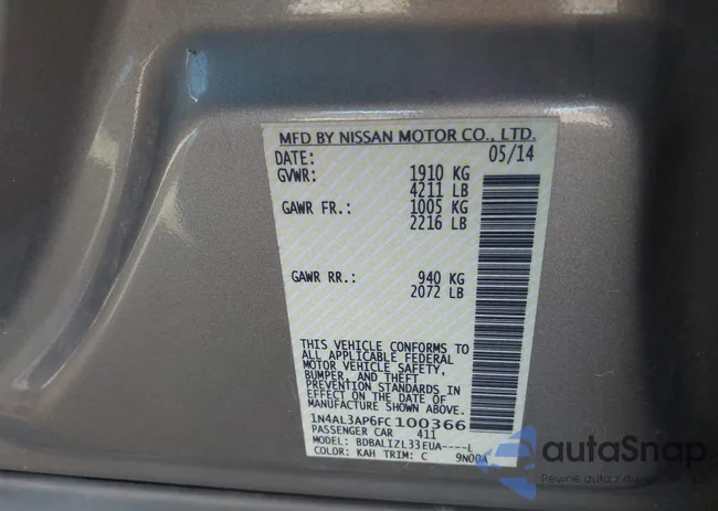 1N4AL3AP6FC100366: 44094440