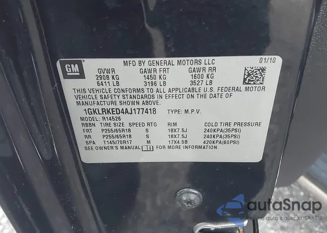 1GKLRKED4AJ177418: 44094449