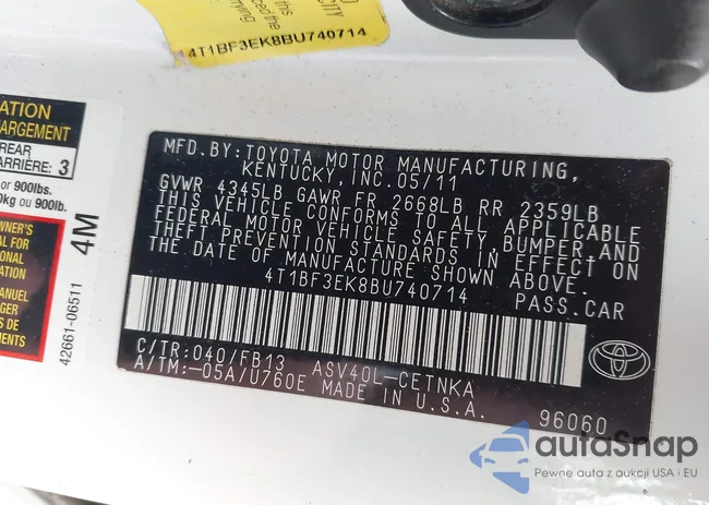 4T1BF3EK8BU740714: 44094532