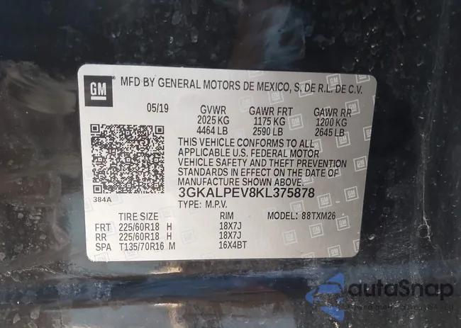 3GKALPEV8KL375878: 44094534