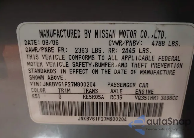 JNKBV61F27M800204: 44095770