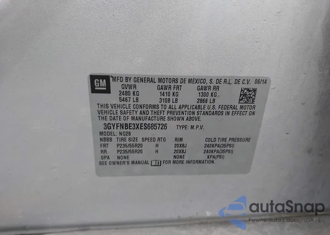 3GYFNBE3XES685726: 44095795