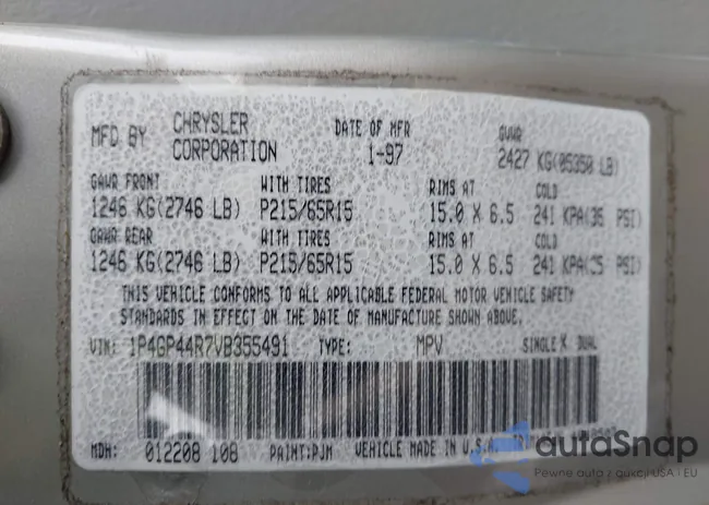 1P4GP44R7VB355491: 44095820