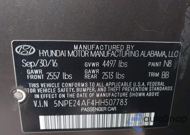 5NPE24AF4HH507783: 44095836